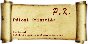 Pálosi Krisztián névjegykártya