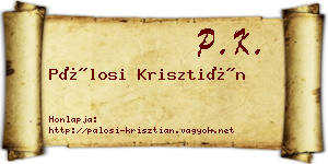 Pálosi Krisztián névjegykártya